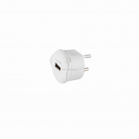 USB-s csatlakozódugó 1,5A - 5V, fehér USB-s csatlakozódugó 1,5A - 5V, fehér