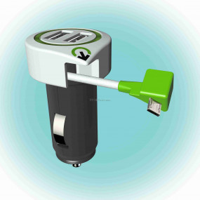 Q2 power Autós USB töltő "Triple USB Car Charger Micro USB Connector" Q2 power Autós USB töltő "Triple USB Car Charger Micro USB Connector"
