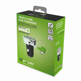 Q2 power Autós USB töltő "Triple USB Car Charger USB Type C Connector" Q2 power Autós USB töltő "Triple USB Car Charger USB Type C Connector"