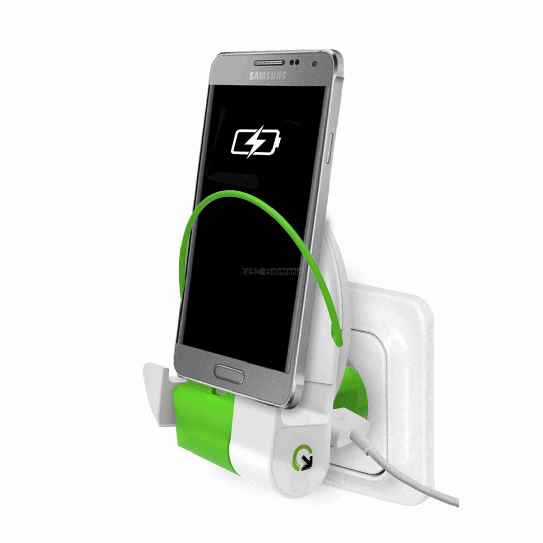 Q2 power Mobiltartó és töltő "Dock&Charge Euro Micro USB"