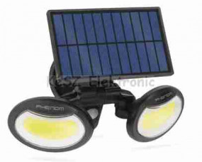 Mozgásérzékelős napelemes reflektor forgatható fejjel