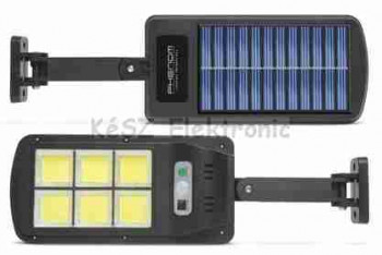 Mozgásérzékelős napelemes reflektor távszabályzóval