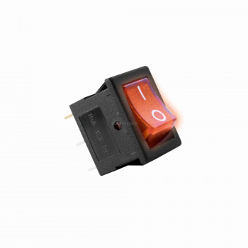Világítós billenőkapcsoló, 12V, 1ák, piros