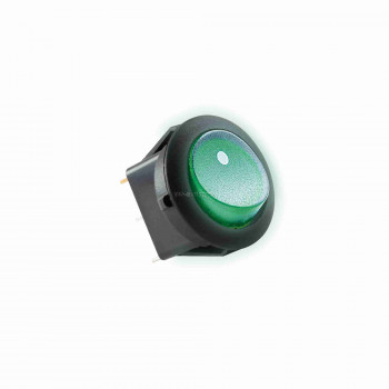 Világítós billenőkapcsoló, 12V, 1ák, zöld