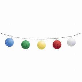 LED-es pamutgolyó fényfüzér, színes LED-es pamutgolyó fényfüzér, színes