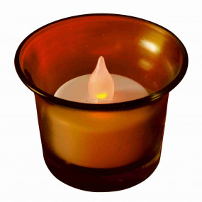 LED-es teamécses, narancssárga tartóval