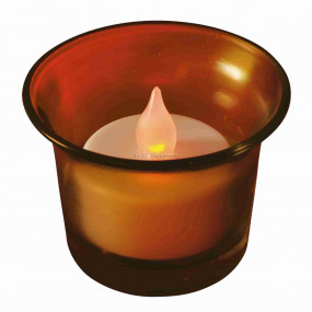 LED-es teamécses, narancssárga tartóval