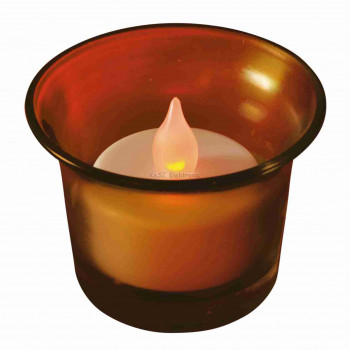 LED-es teamécses, narancssárga tartóval