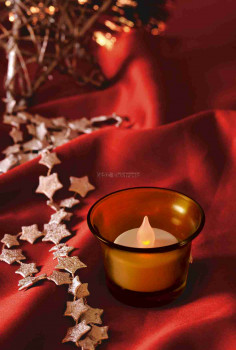 LED-es teamécses, narancssárga tartóval