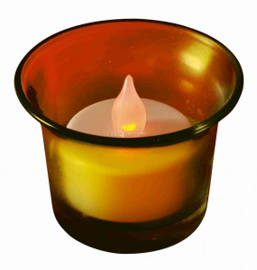 LED-es teamécses, sárga tartóval