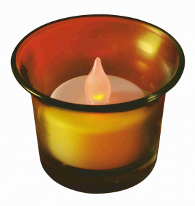 LED-es teamécses, sárga tartóval