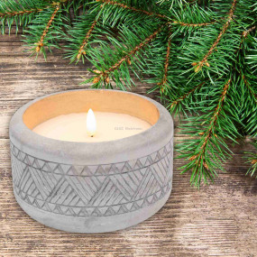 LED-es kömécses, 1 LED, ∅14 cm x 8,5 cm