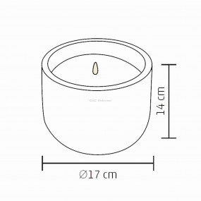 LED-es kőmécses, 1 LED, ∅17 cm x 14 cm LED-es kőmécses, 1 LED, ∅17 cm x 14 cm
