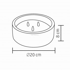 LED-es kőmécses, 3 LED, ∅20 cm x 8 cm LED-es kőmécses, 3 LED, ∅20 cm x 8 cm