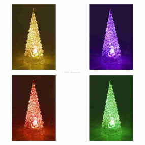 LED-es asztali dísz, fenyőfa LED-es asztali dísz, fenyőfa