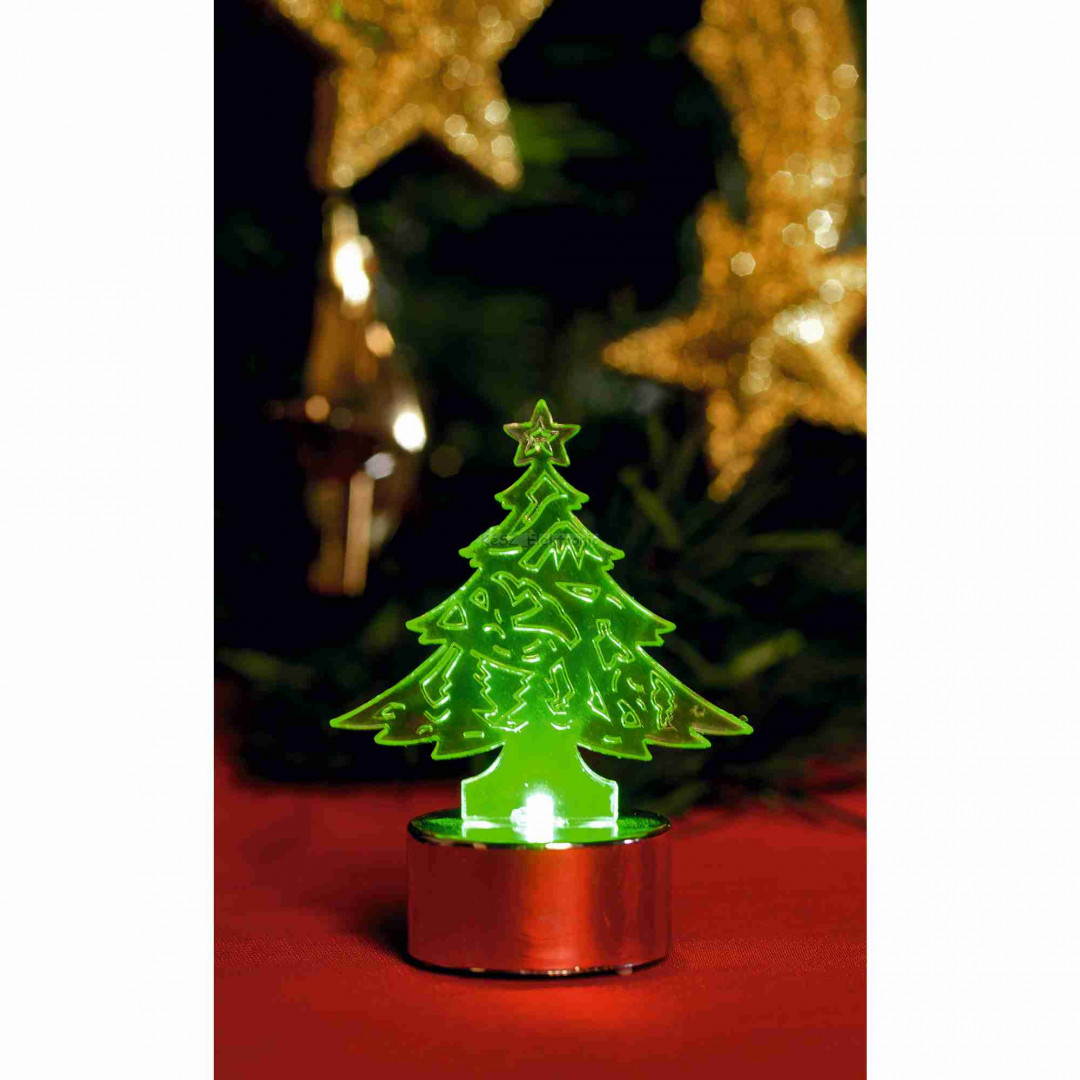 LED-es mécses dekoráció, fenyőfa