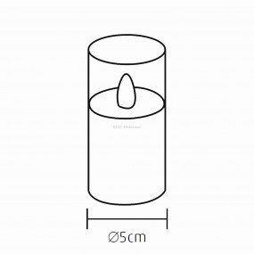 LED-es gyertyaszett, üvegben