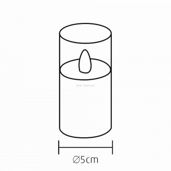 LED-es gyertyaszett, üvegben