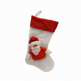 LED-es mikuláscsizma, fehér, 4,5V