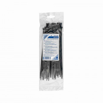 Kábelkötegelő, 200 x 3,5 mm, fekete