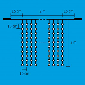 LED-es sorolható fényfüggöny