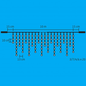 Sorolható LED-es jégcsap fényfüggöny