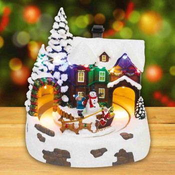 Dioráma, havas ház