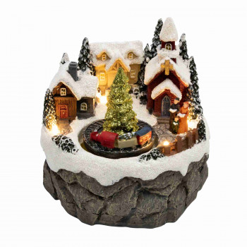 Világító templom, vonattal