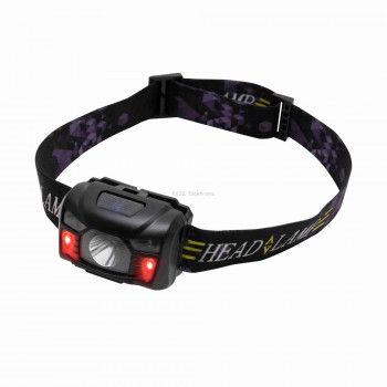 LED-es, tölthető fejlámpa, PIR, 100 lumen LED-es, tölthető fejlámpa, PIR, 100 lumen