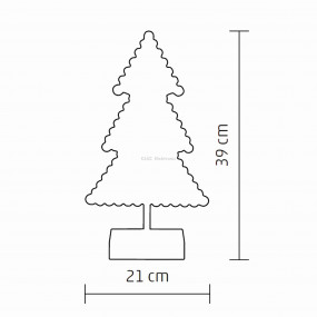LED-es asztali dísz, fenyőfa, 4,5V LED-es asztali dísz, fenyőfa, 4,5V