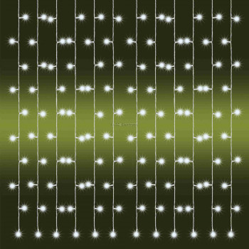 LED-es jégcsap fényfüggöny, 2x1m, IP44, 230V
