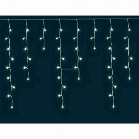 Jégcsap fényfüggöny, mini izzós, 12m, IP44, 230V