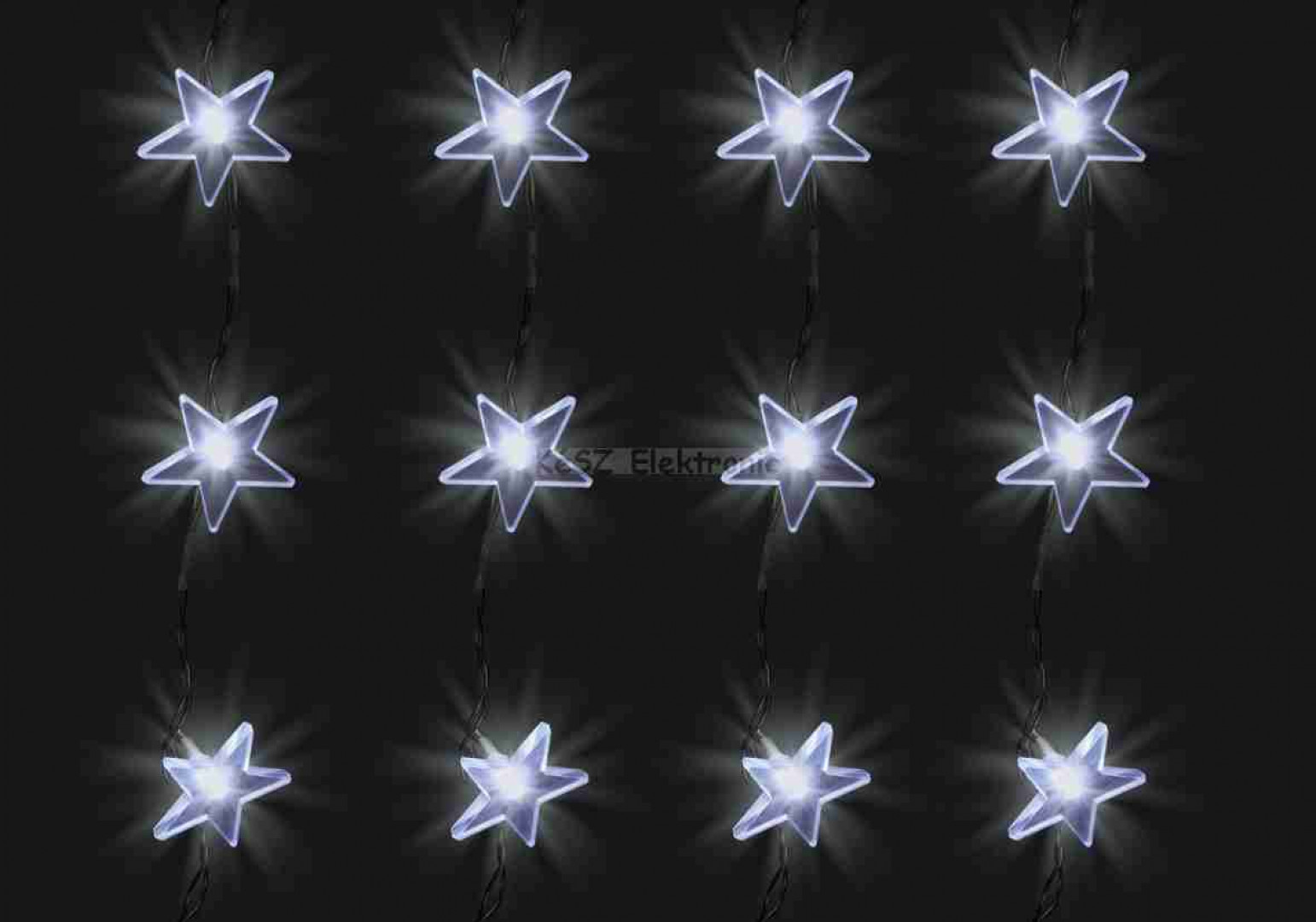 LED-es fényfüggöny, csillag, 1,5x1m, 230V