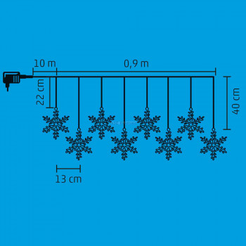 LED-es hókristály fényfüggöny