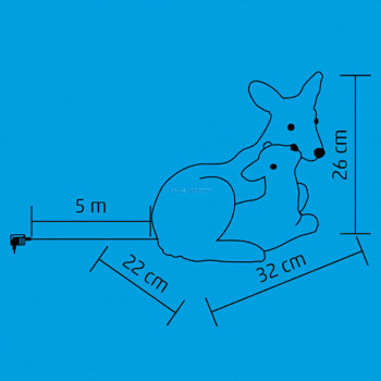 Akril őzike, gidával