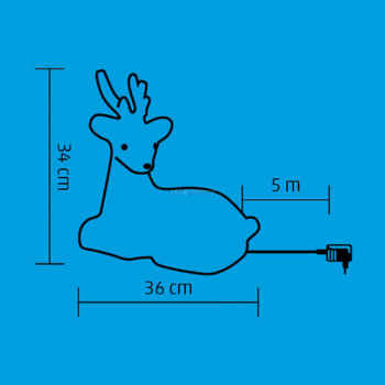 LED-es rénszarvas dekoráció