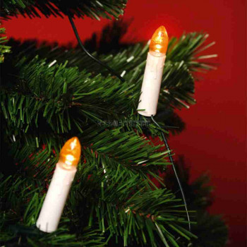 LED-es izzósor, csiptetős gyertya, 7,5m, 230V. 