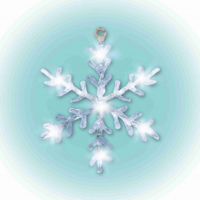 LED-es ablakdísz, akril, hókristály LED-es ablakdísz, akril, hókristály