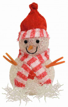 LED-es dekoráció, hóember, 12cm, 4,5V