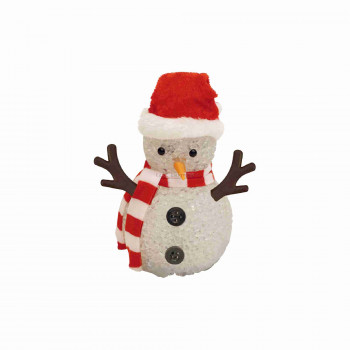 LED-es dekoráció, hóember, 12cm, 4,5V