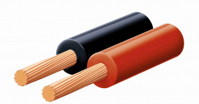 Hangszóróvezeték, piros-fekete, 2x0,5mm, 100m/tekercs Hangszóróvezeték, piros-fekete, 2x0,5mm, 100m/tekercs