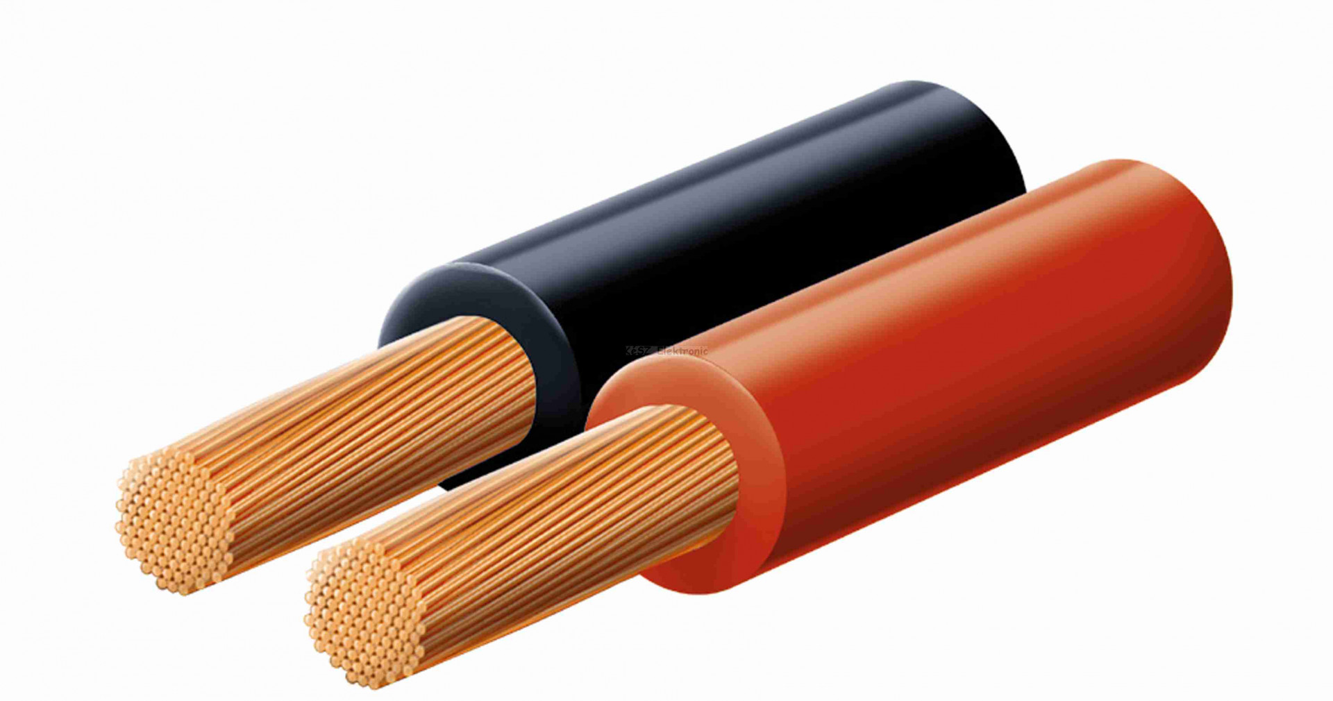 Hangszóróvezeték, piros-fekete, 2x1,5mm, 100m/tekercs