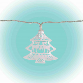 LED-es fenyő fényfüzér, fém LED-es fenyő fényfüzér, fém