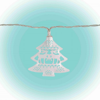 LED-es fenyő fényfüzér, fém LED-es fenyő fényfüzér, fém