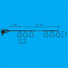 LED-es fenyő fényfüzér, fém LED-es fenyő fényfüzér, fém
