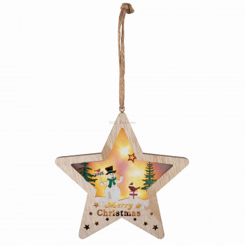 Fa ablak-, ajtódísz, csillag