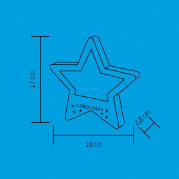 Fa ablak-, ajtódísz, csillag