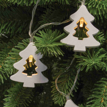 LED-es izzósor, fa fenyő, 3,8m, 3V