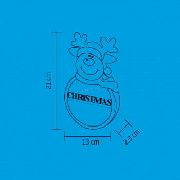 Fa ablak-, ajtódísz, rénszarvas