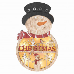 Fa ablak-, ajtódísz, hóember Fa ablak-, ajtódísz, hóember